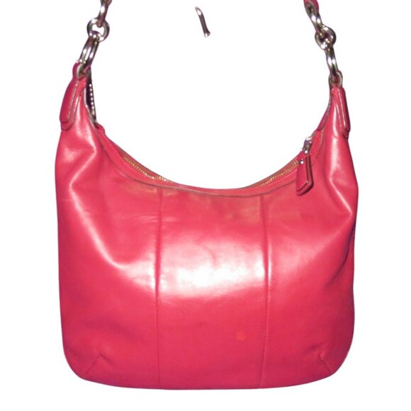 Coach 2012 Kristin Woven Maroon Leather Hobo Handbag - Picture 2 of 10